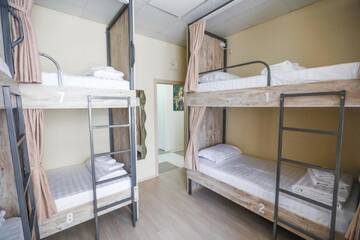 Фото номера Спальное место на двухъярусной кровати в общем номере для мужчин и женщин Хостелы Coliving DOM г. Бишкек 8